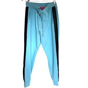 Eco Andrew GUESS Logo Joggers Light Blue & Black Medium